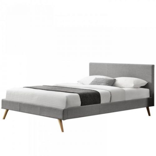 Goleto Čalouněná postel Toledo 140 x 200 cm | světle šedá