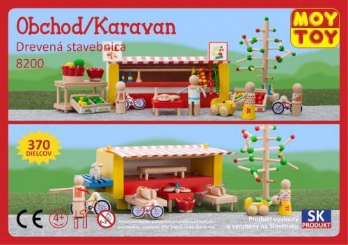 Moy Toy Dřevěná stavebnice Obchod karavan Moy Toy