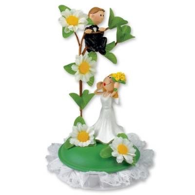 Svatební figurka na dort 1ks ženich na stromě 145mm - Gunthart