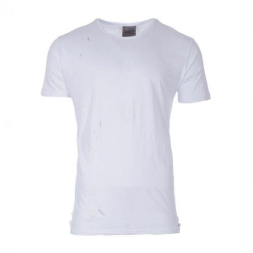 Pánske potrhané tričko Straight biele S