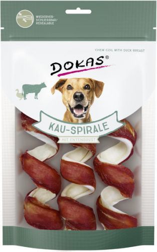 Dokas - Spirály z hovězí kůže obalené kachním masem