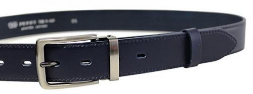 Penny Belts Pánský kožený společenský opasek 35-020-2-56 Modrý 95 cm