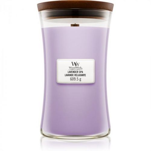 Woodwick Lavender Spa vonná svíčka 609,5 g s dřevěným knotem