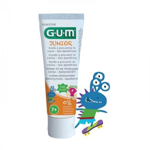 GUM Junior zubní gel pro školáky Jungle Buddies (6-12 let), 50 ml
