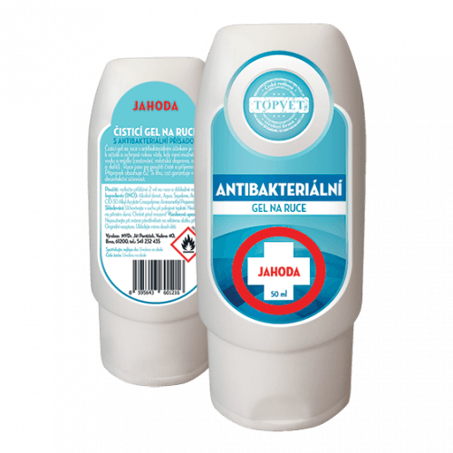TOPVET Antibakteriální gel na ruce - Jahoda 50ml 50 ml