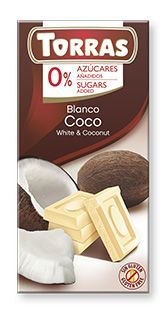 Torras ES Torras čokoláda DIA bílá ček. s kokosem 75g 75 g