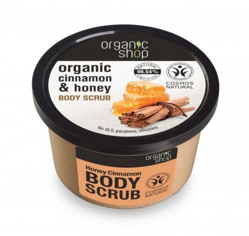 Organic Shop Organic Shop - Med & Skořice - Tělový peeling 250 ml 250 ml