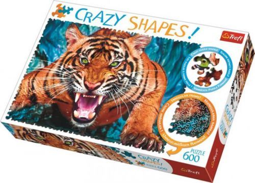 Crazy Shapes puzzle Útok tygra 600 dílků