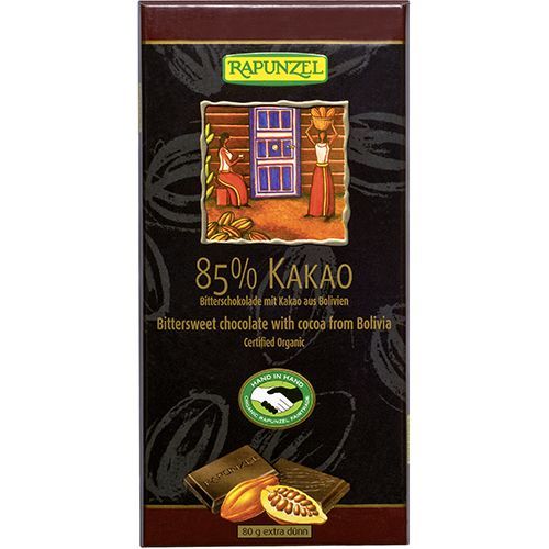 Rapunzel WF Čokoláda horká 85% BIO 80 g Rapunzel * 80g