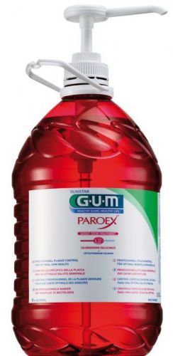 GUM PAROEX ústní voda (výplach, CHX 0,12 % + CPC 0,05 %), 5 l s plastovou pumpou
