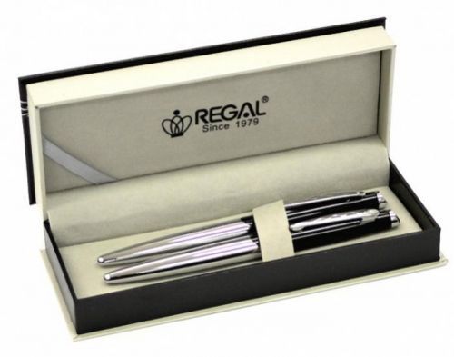 Ostatní Psací souprava Regal - kuličkové pero + plnicí pero - Themis - černá - 25021FB