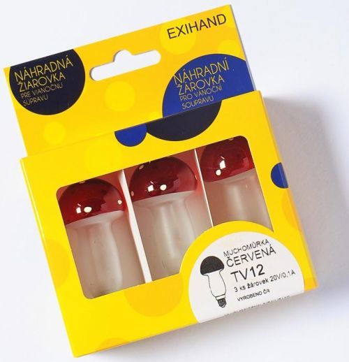 Blistr 3 žárovky Muchomůrka červená 20V/0,1A