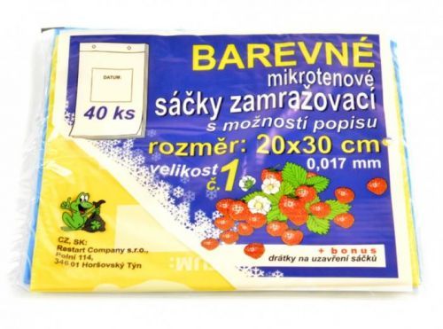 Ostatní Zamrazovací sáčky č. 1 - barevné - 20 x 30 cm - SMZ-0002