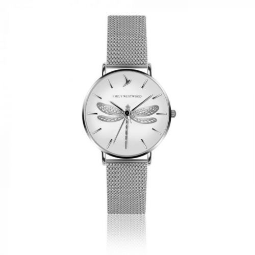 Dámské hodinky s páskem z nerezové oceli ve stříbrné barvě Emily Westwood Fly