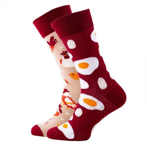 Pánske farebné ponožky Chicken červené veľ. 43-46