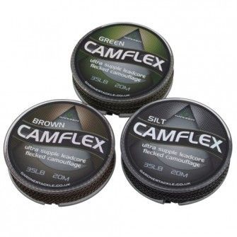 Olověná šňůrka Camflex Leadcore 45lb (20,4Kg) Camo Green Fleck 20m