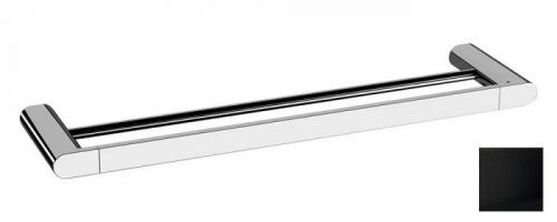 SAPHO FLORI držák ručníků dvojitý 600x127mm, černá mat RF011/15