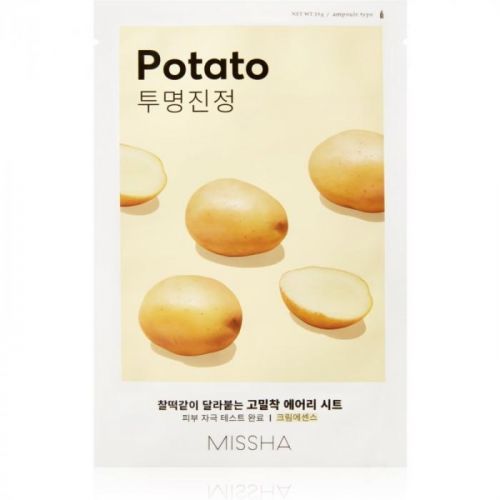 Missha Airy Fit Potato vyhlazující plátýnková maska pro rozjasnění ple