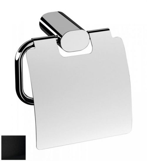 SAPHO FLORI držák toaletního papíru s krytem, černá mat RF007/15