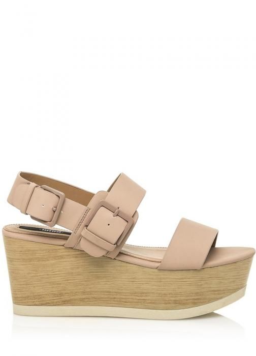 Tělové letní sandály na dřevěné platformě MTNG Velikost: 39