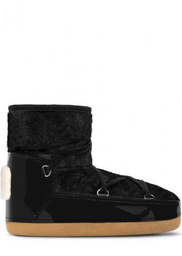 Break & Walk Černé lesklé nízké válenky s kožešinou Break&Walk Velikost: 35-36-37