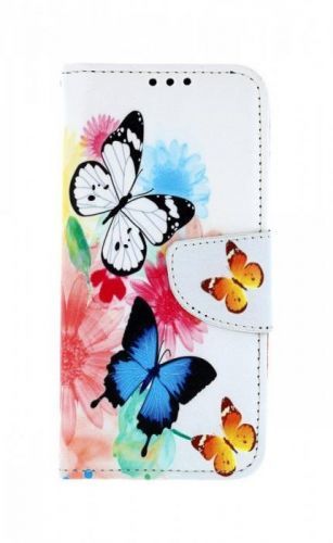 Pouzdro TopQ Samsung A40 knížkové Barevné s motýlky 41044