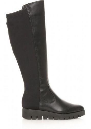 Černé elastické kozačky s hrubou podrážkou Sixtyseven Velikost: 36