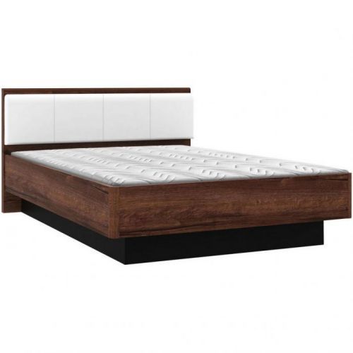 Postel 120/200 Cm Kompozitní Dřevo Černá Bílá Barvy Dubu Carryhome