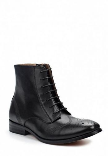 Laceys london Černé kožené šněrovací boty se zipem Laceys Velikost: 36