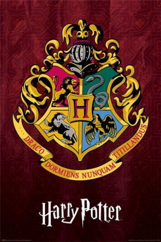 PYRAMID Plakát, Obraz - Harry Potter - Hogwarts School Crest, (61 x 91.5 cm)