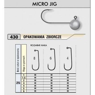 Kamatsu – Jigová hlavička MICRO 1g/vel.4