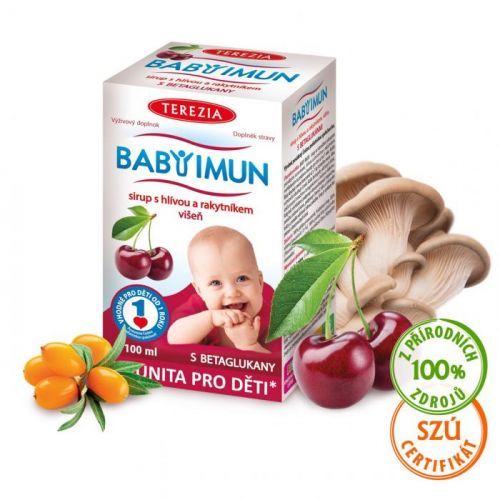 Terezia BABY IMUN sirup s hlívou a rakytníkem - višeň 100 ml