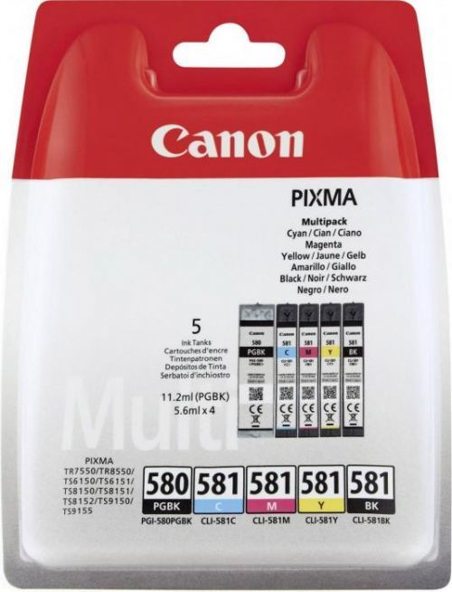 Canon inkoustová náplň PGI-580PGBk/CLI-581BK/C/M/Y multipack