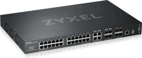 Zyxel XGS4600-32, 32-port Managed Layer3+ Gigabit switch, 24x Gigabit metal + 4x Gigabit dual personality (RJ45/SFP) + 4