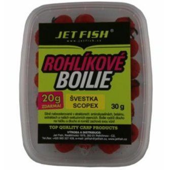 JETFISH Rohlíkové boilies - ŠVESTKA/SCOPEX