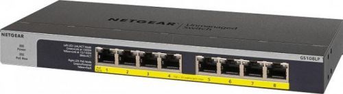 NETGEAR 8-port 10/100/1000Mbps Gigabit Ethernet, Flexible PoE, GS108LP (GS108LP-100EUS)