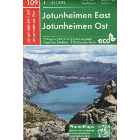 PhoneMaps 109 Jotunheimen východ 1:50 000 turistická mapa