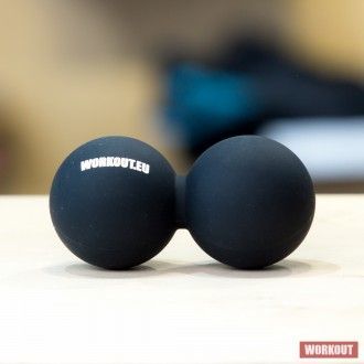 Workout Masážní míček Double Lacrosse ball WORKOUT - černý WOR82
