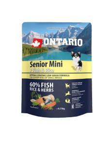 Ontario Senior Mini Fish & Rice 0.75kg