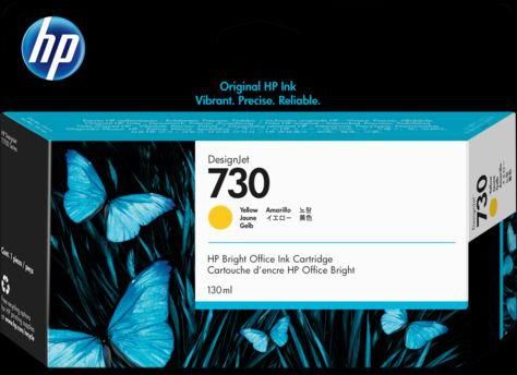 HP 730 130-ml Yellow Ink Cartridge  (P2V64A)