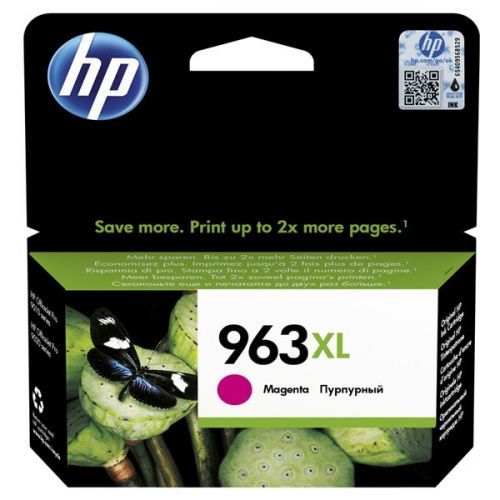 HP originální ink 3JA28AE, HP 963, magenta, 1600str., 22.92ml, high capacity, HP Officejet Pro 9010, 9012, 9014, 9015, 9016, 9019/