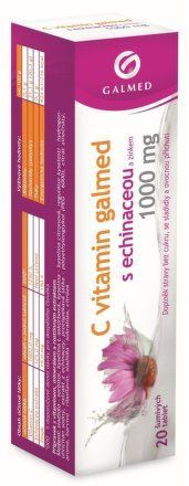 GALMED Vitamin C 1000 mg s echinaceou 20 šumivých tablet