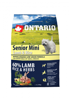 Ontario Senior Mini Lamb & Rice 2.25kg