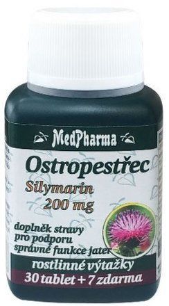MedPharma Ostropestřec (Silymarin 200mg) 37 tablet