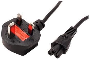 Kabel síťový k notebooku UK, BS1363(typ G) - IEC320 C5, 1,9m(trojlístek), černý
