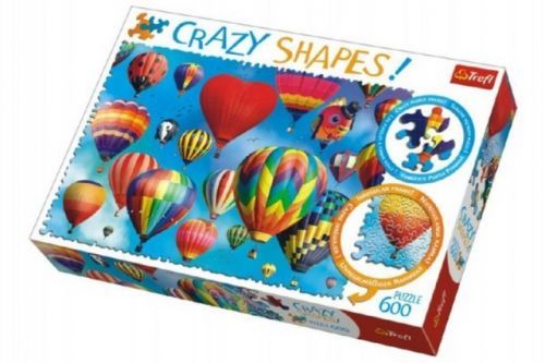 Puzzle Barevné balóny 600 dílků Crazy Shapes 68x48cm v krabici 40x27x6cm