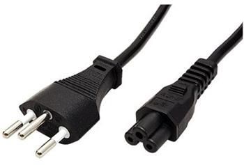 Roline Kabel síťový k notebooku Švýcarsko, SEV1011 (typ J) - IEC320 C5, 1,8m, černý