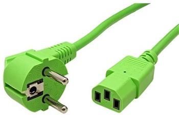 Roline Kabel síťový, CEE 7/7(M) - IEC320 C13, 1,8m, zelený