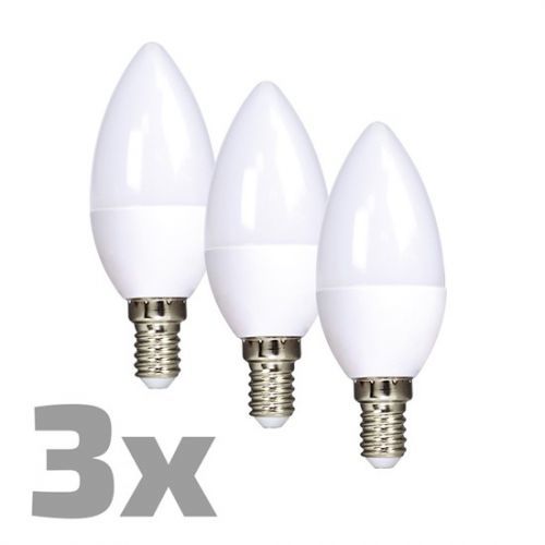 LED žárovka pack E14 6W 3000K teplá bílá svíčka WZ431-3