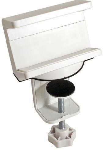 Držák vícenásobné zásuvky, uchycení na stůl, bílý